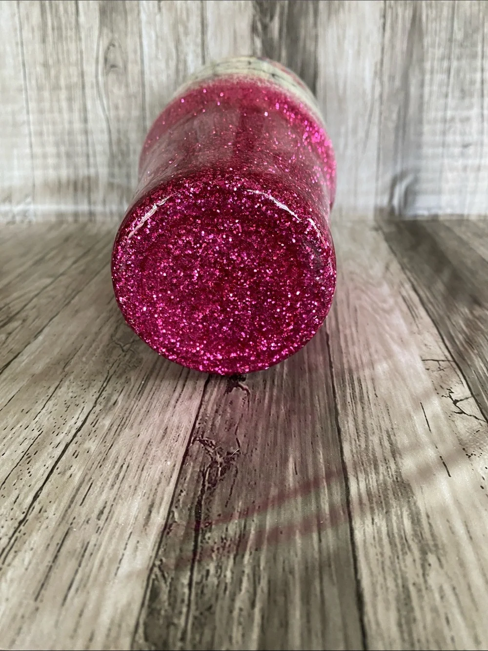 “HAPPY CAMPER” GLITTER STAINLESS STEEL TUMBLER